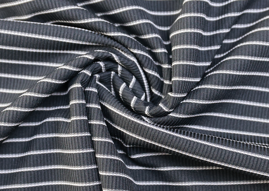 40D/20D Stripe plaid cationic dyeable stretch knit fabric 78%N; 4%T; 18%SP