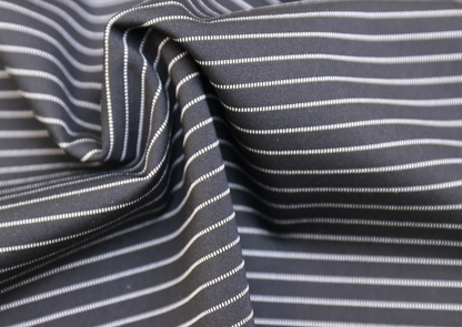 Stripe interlock knit fabric