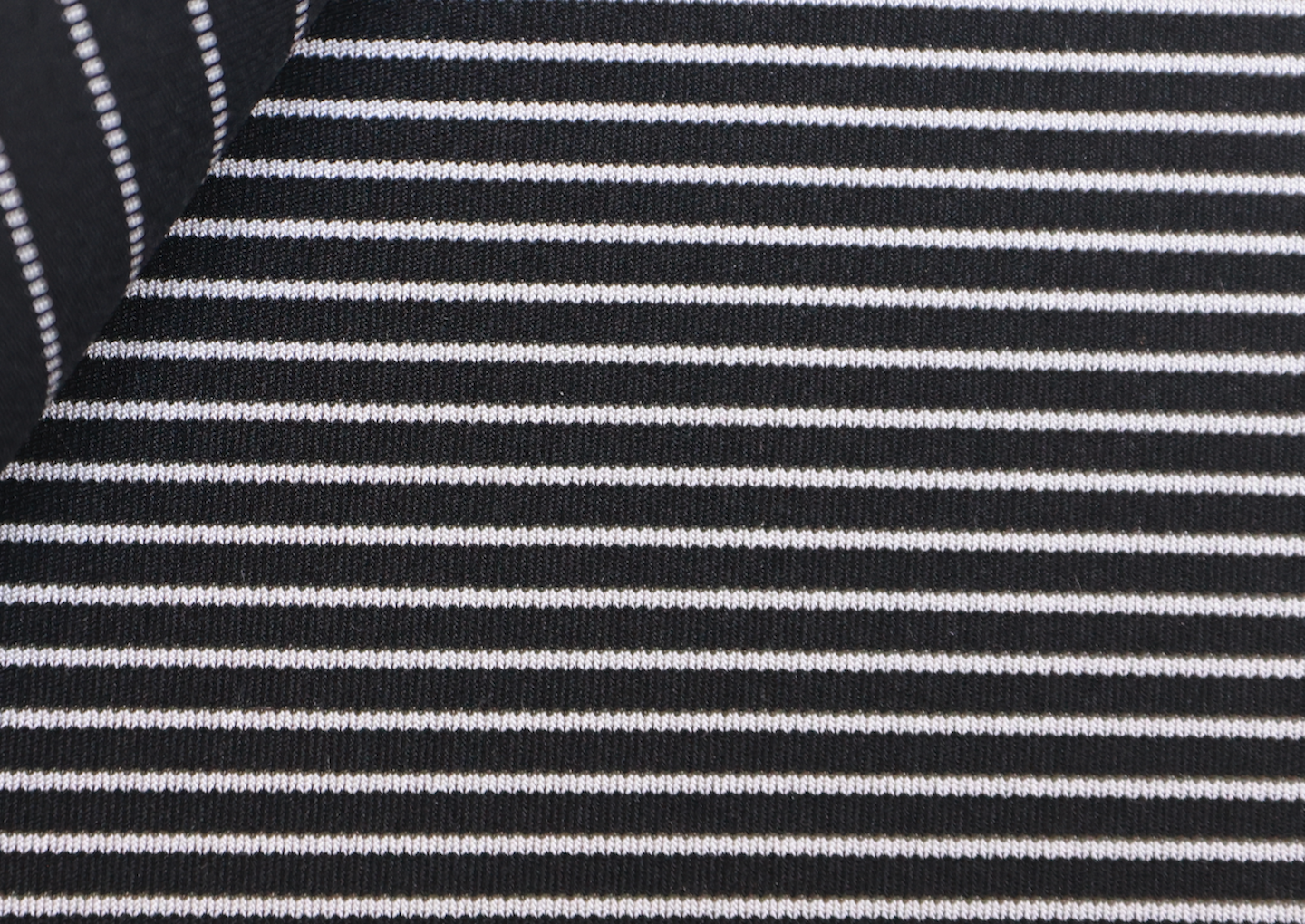 Stripe interlock knit fabric