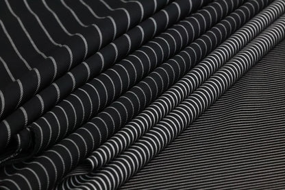 Stripe interlock knit fabric